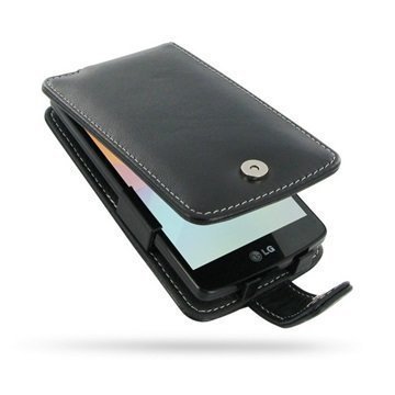 LG L Fino PDair Leather Case 3BLGLFF41 Musta