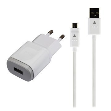 LG MCS-04ED MicroUSB Matkalaturi Valkoinen