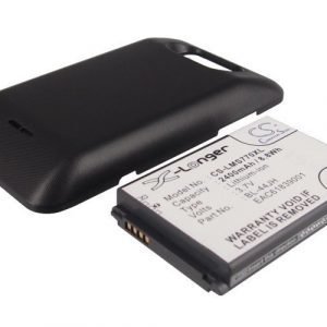 LG MS770 Motion 4G Tehoakku Laajennetulla mustalla takakannella 2400 mAh