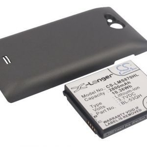 LG MS870 LGMS870 Tehoakku Laajennetulla mustalla takakannella 2800 mAh