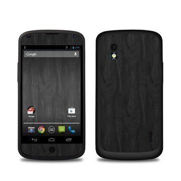 LG Nexus 4 E960 Black Woodgrain Skin