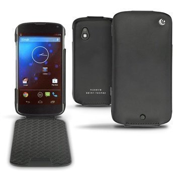 LG Nexus 4 E960 Noreve Tradition Flip Nahkakotelo Musta