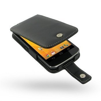LG Nexus 4 E960 PDair Leather Case 3BLGN4F41 Musta