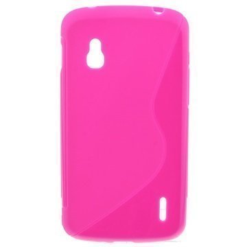 LG Nexus 4 E960 iGadgitz Kaksisävyinen TPU-Suojakotelo Pinkki