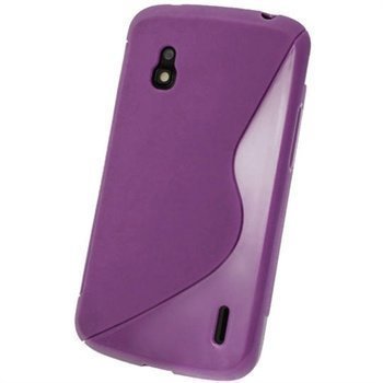 LG Nexus 4 E960 iGadgitz Kaksisävyinen TPU-Suojakotelo Purppura