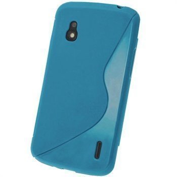LG Nexus 4 E960 iGadgitz Kaksisävyinen TPU-Suojakotelo Sininen