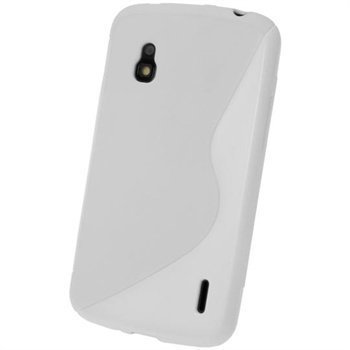 LG Nexus 4 E960 iGadgitz Kaksisävyinen TPU-Suojakotelo Valkoinen