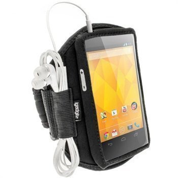 LG Nexus 4 E960 iGadgitz Neoprene Armband Sports Jogging Black