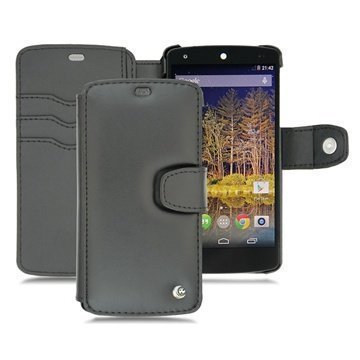 LG Nexus 5 Noreve Tradition B Wallet Nahkakotelo Musta