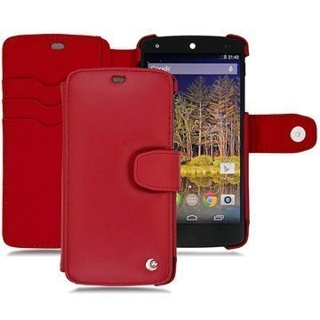 LG Nexus 5 Noreve Tradition B Wallet Nahkakotelo Punainen