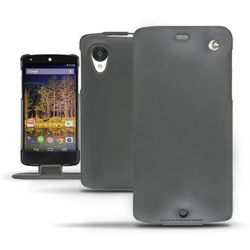 LG Nexus 5 Noreve Tradition Flip Nahkakotelo Musta