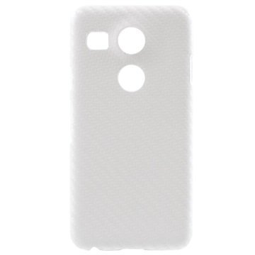 LG Nexus 5X Kova Suojakuori Hiilikuitu Valkoinen