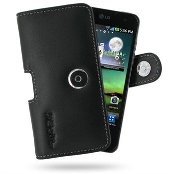 LG Optimus 2X P990 PDair Leather Case 3BLGXPP01 Musta