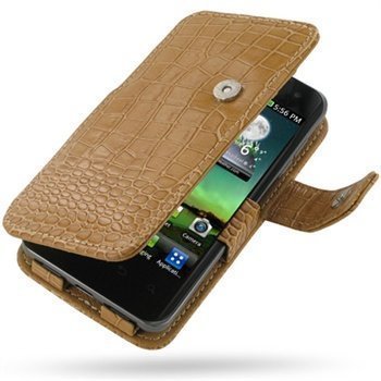 LG Optimus 2X P990 PDair Leather Case GTLGXPB41 Ruskea