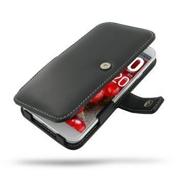 LG Optimus G Pro PDair Leather Case 3BLGF2B41 Musta