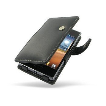 LG Optimus L5 PDair Leather Case 3BLGL5B41 Musta
