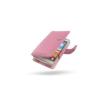 LG Optimus L7 P700 PDair Leather Case 3JLGL7B41 Vaaleanpunainen