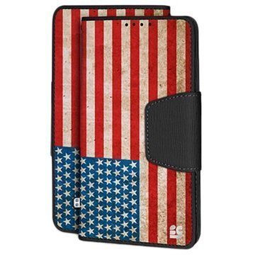 LG Spirit Beyond Cell Infolio Design Lompakkokotelo Vintage American Flag