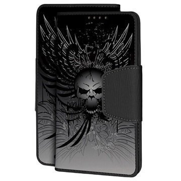 LG Stylo 2 Beyond Cell Infolio Lompakkokotelo Wing Skull