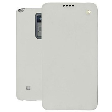 LG Stylus 2 Plus Noreve Tradition Flip Case Valkoinen