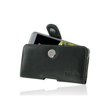 LG X cam PDair Vaakasuuntainen Nahkakotelo Musta
