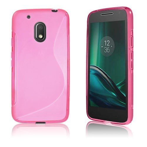 Lagerlöf Pehmeä Tpu Geeli Takakuori Motorola Moto G4 Play Puhelimelle Pinkki