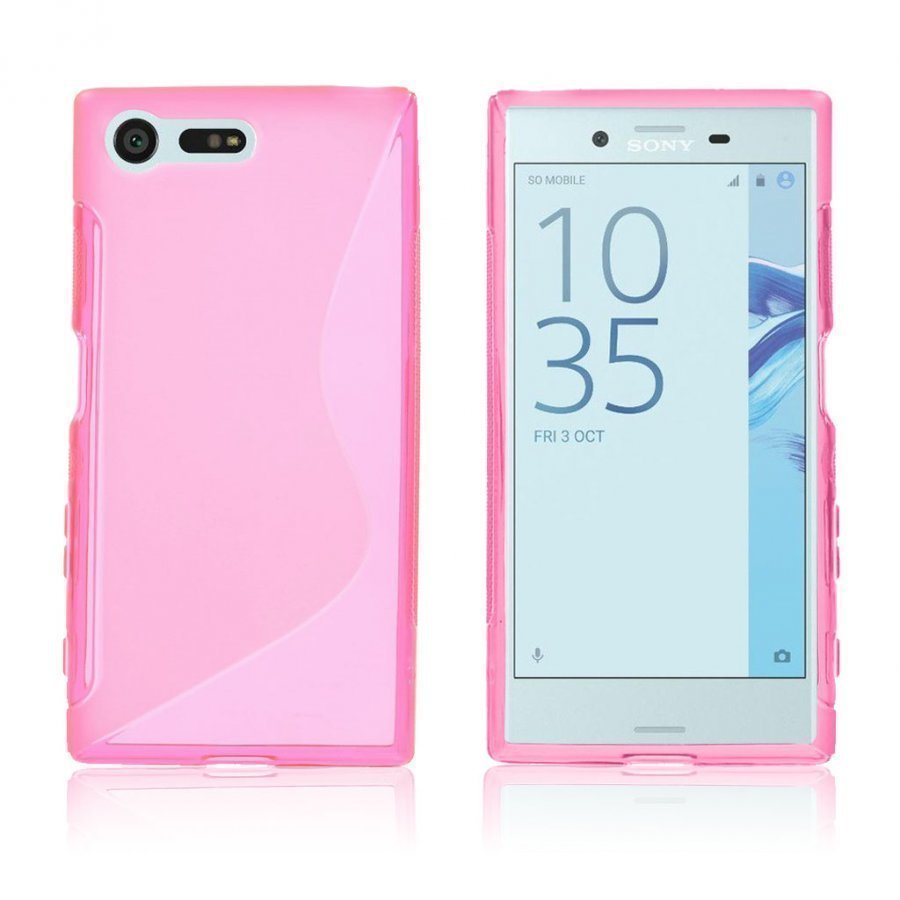 Lagerlöf Sony Xperia X Compact Pehmeä Joustava Muovikuori Kuuma Pinkki