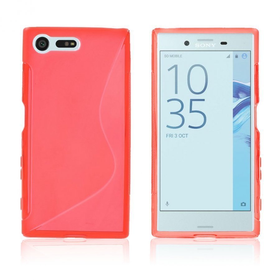 Lagerlöf Sony Xperia X Compact Pehmeä Joustava Muovikuori Punainen