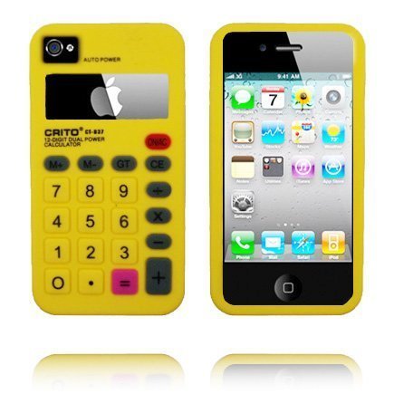 Laskin Keltainen Iphone 4 Silikonikuori