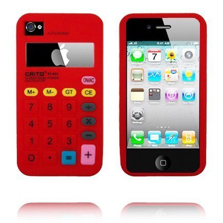 Laskin Pink Plus Punainen Iphone 4s Silikonikuori