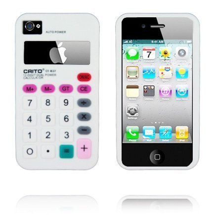 Laskin Pink Plus Valkoinen Iphone 4s Silikonikuori