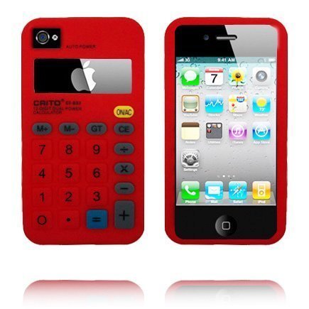 Laskin Punainen Iphone 4 Silikonikuori