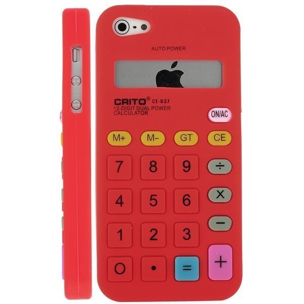 Laskin Punainen Iphone 5 Silikonikuori