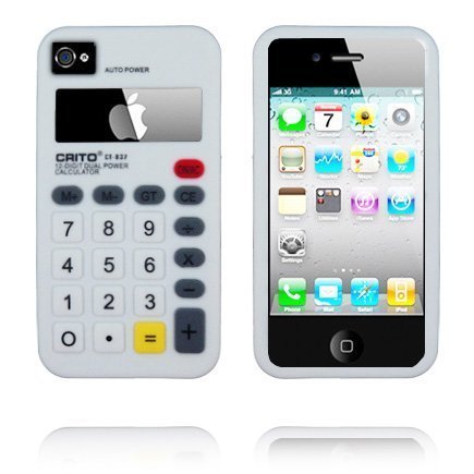 Laskin Valkoinen Iphone 4 Silikonikuori