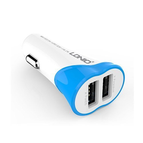 Ldnio C332 3.4a Universaali Kaksois-Usb Autolaturi Mikro Usb Kaapelilla Sininen