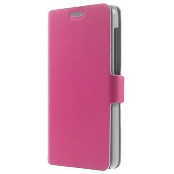 Lenovo S850 Doormoon Wallet Nahkakotelo Kuuma Pinkki