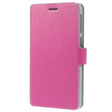 Lenovo S860 Doormoon Wallet Nahkakotelo Kuuma Pinkki