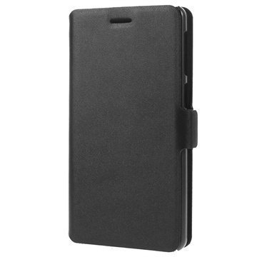 Lenovo S860 Doormoon Wallet Nahkakotelo Musta