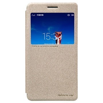 Lenovo Vibe P1m Nillkin Sparkle Series View Läppäkotelo Kulta