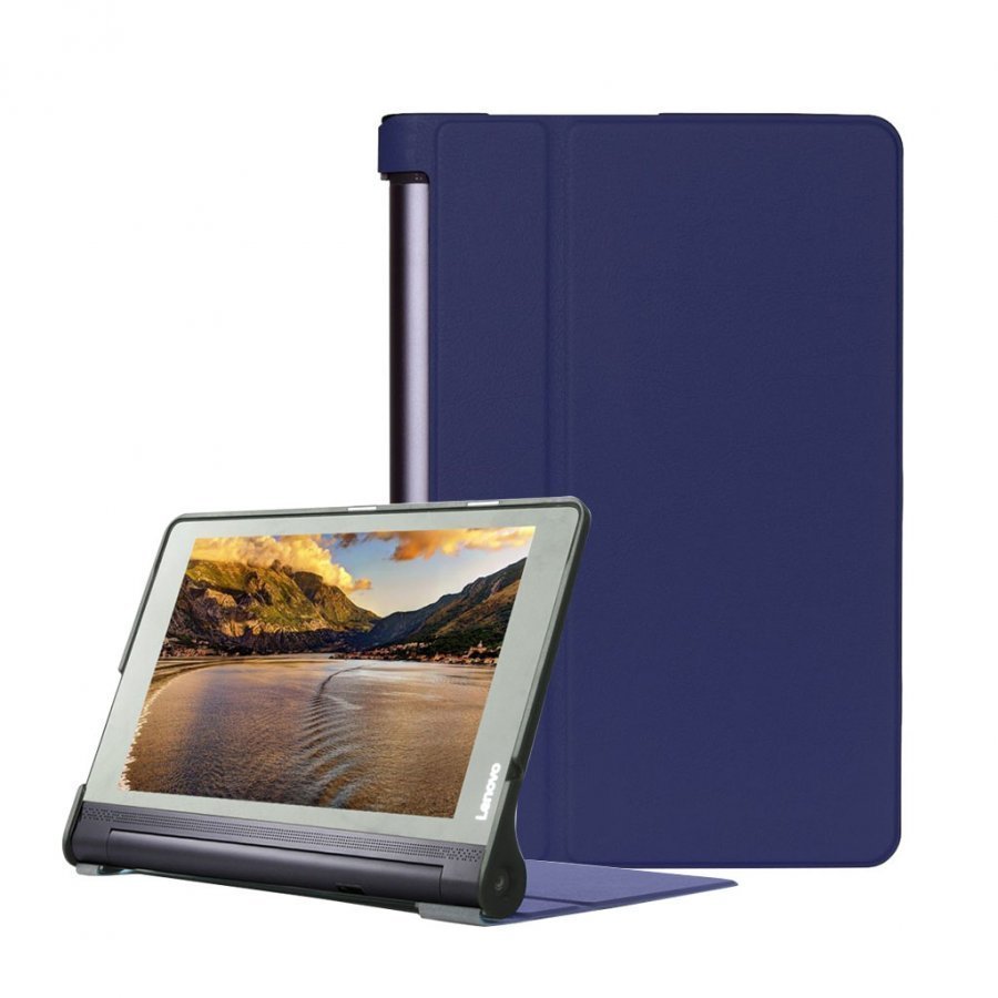 Lenovo Yoga Tab 3 Pro Nahkakotelo Standillä Tummansininen