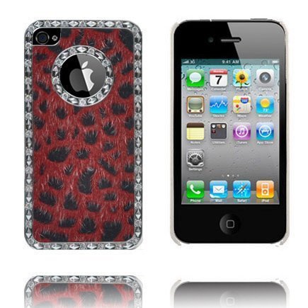 Leopard Bling Punainen Iphone 4s Suojakuori