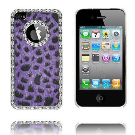 Leopard Bling Violetti Iphone 4s Suojakuori