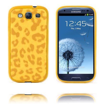 Leopard Keltainen Samsung Galaxy S3 Silikonikuori