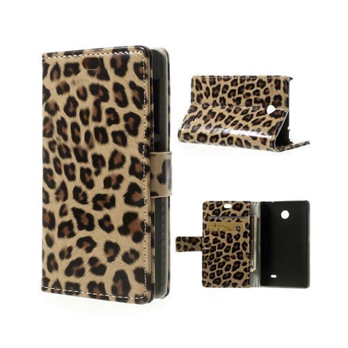 Leopard Ruskea Nokia X Nahkakotelo