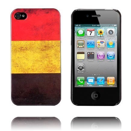 Lippu Musta Reunus Belgian Lippu Iphone 4 / 4s Suojakuori