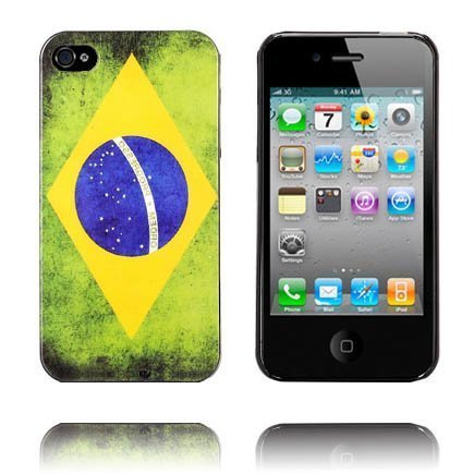 Lippu Musta Reunus Brasilian Lippu Iphone 4 / 4s Suojakuori