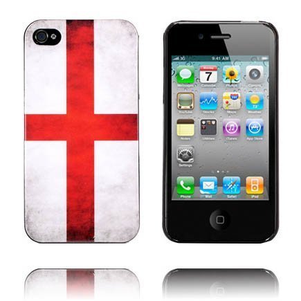 Lippu Musta Reunus Valkoinen Englannin Lippu 2 Iphone 4 / 4s Suojakuori