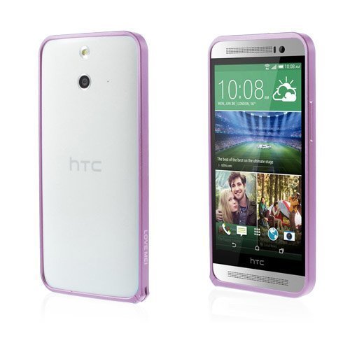 Love Me! Violetti Htc One E8 Metallinen Bumper Suojakehys