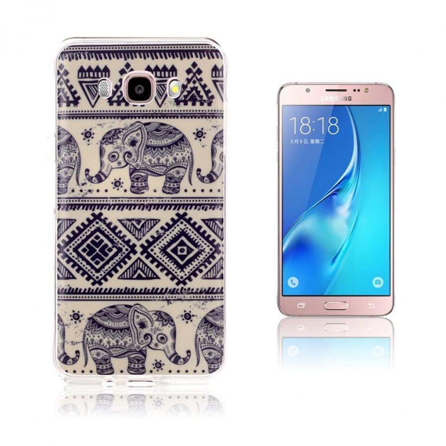 Lundbye Imd Samsung Galaxy J5 2016 Joustava Kuori Norsu Ja Geometrinen Kuvio