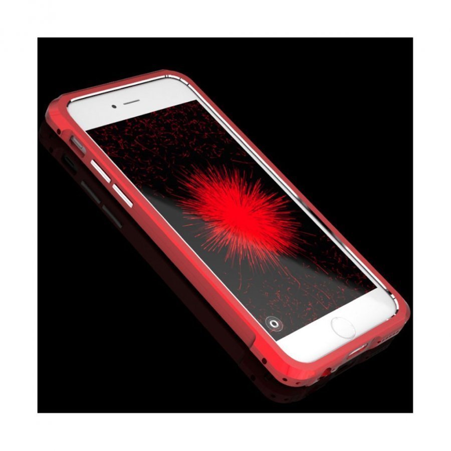 Luphie Iphone 6 / 6s Suojaava Alumiini Kuori Punainen